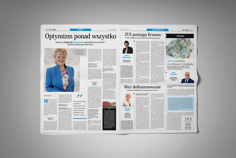 skład i łamanie gazety BCC NEWS