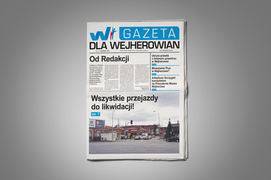 Gazeta dla Wejherowian - makieta, szpigiel