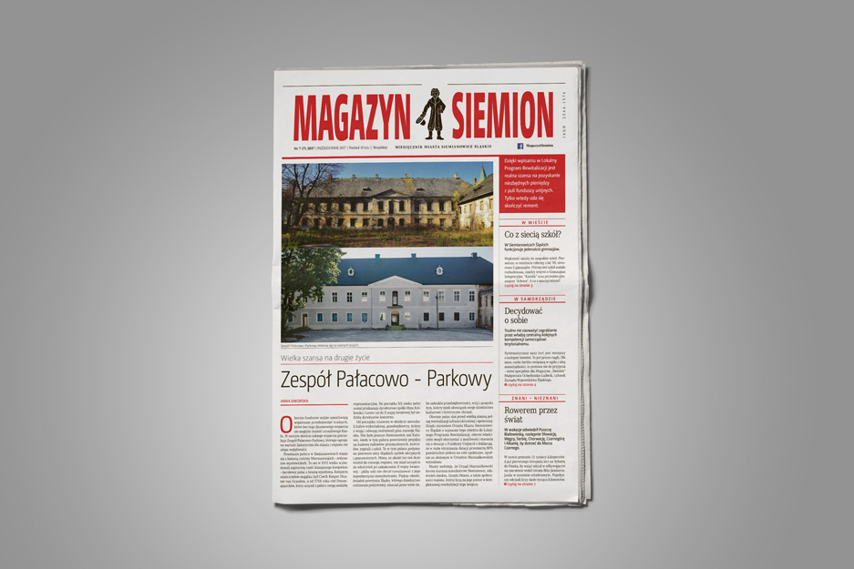 layout gazety lokalnej MAGAZYN SIEMION