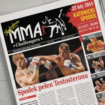 layout, skład, dtp gazety MMA Challengers