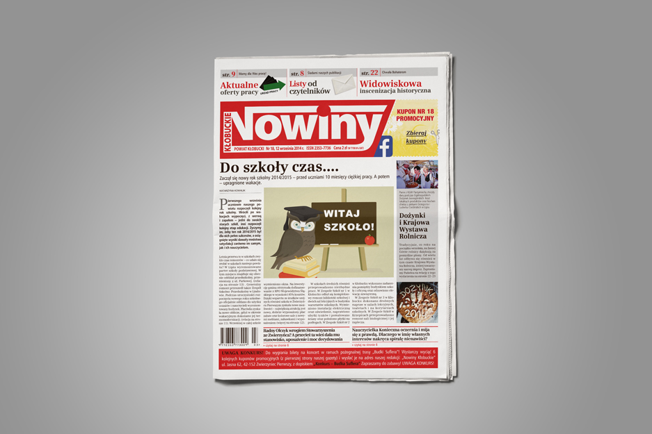 layout gazety Nowiny Kłobuckie